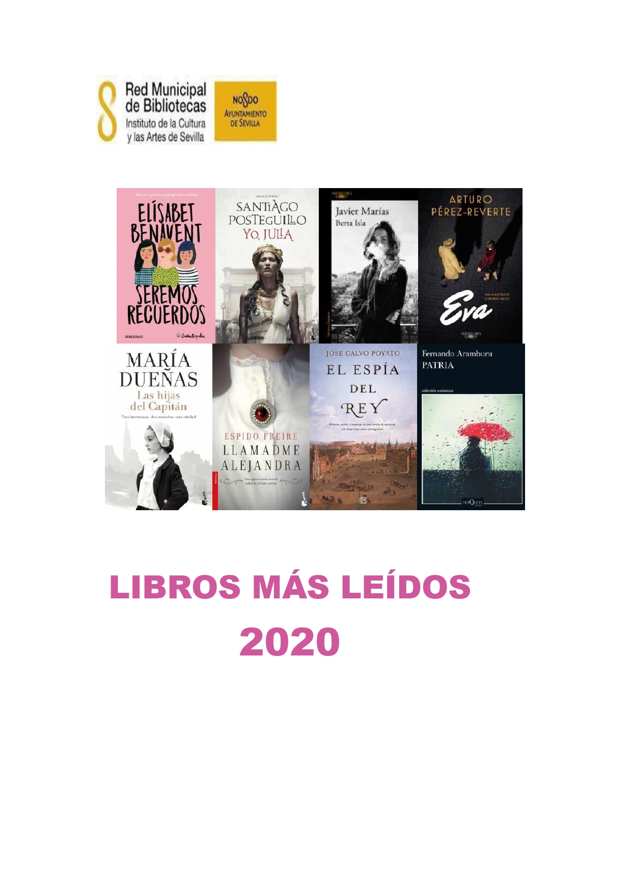 LIBROS MÁS LEÍDOS 2020