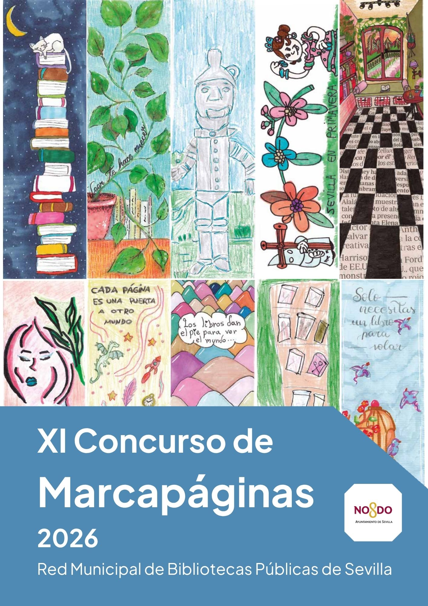XI CONCURSO DE MARCAPÁGINAS 2026 RED  MUNICIPAL DE BIBLIOTECAS PÚBLICAS DE SEVILLA
