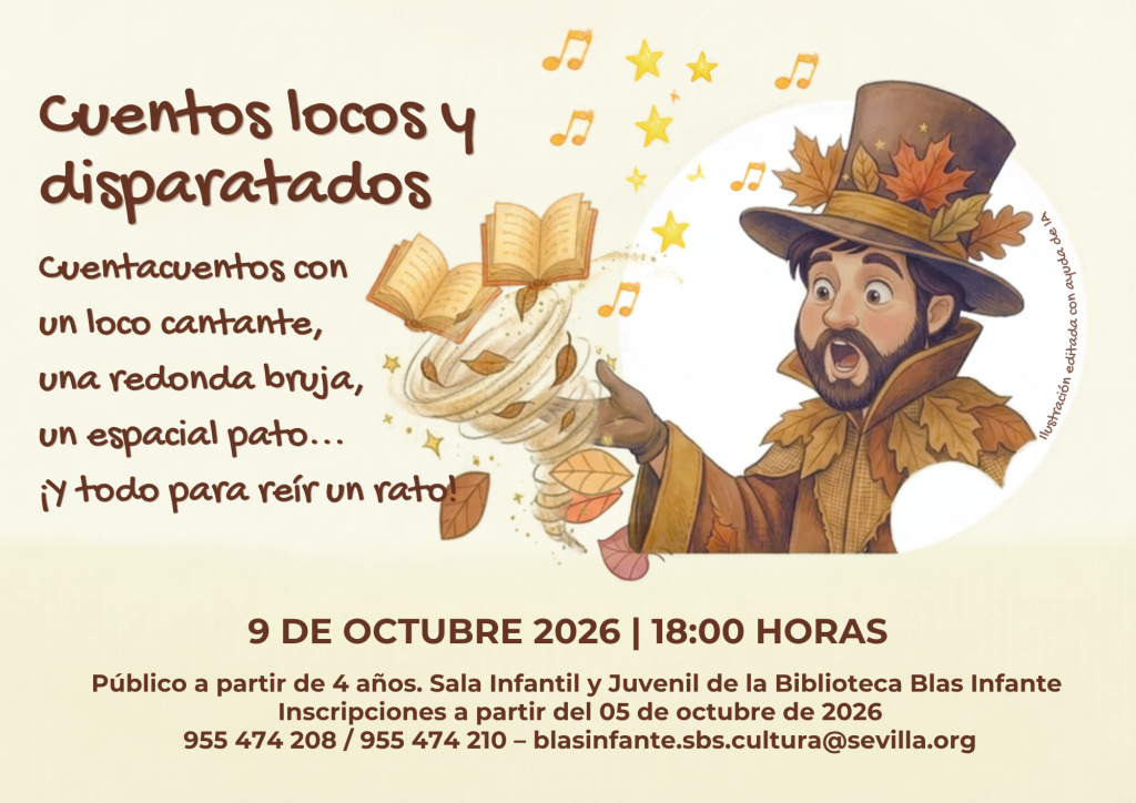 CUENTACUENTOS, VIERNES 9 DE OCTUBRE – 18:00