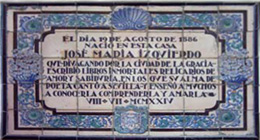 Imagen de Placa: Nace José María Izquierdo