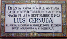 Imagen de Azulejo: Nace Luis Cernuda