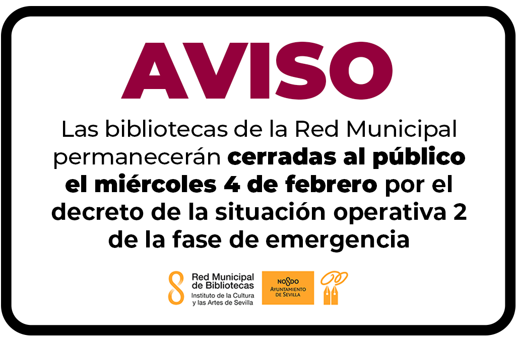 Aviso: Cierre de las bibliotecas municipales por alerta meteorológica