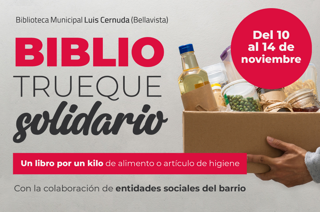 Bibliotrueque solidario: Un libro por un kilo de esperanza