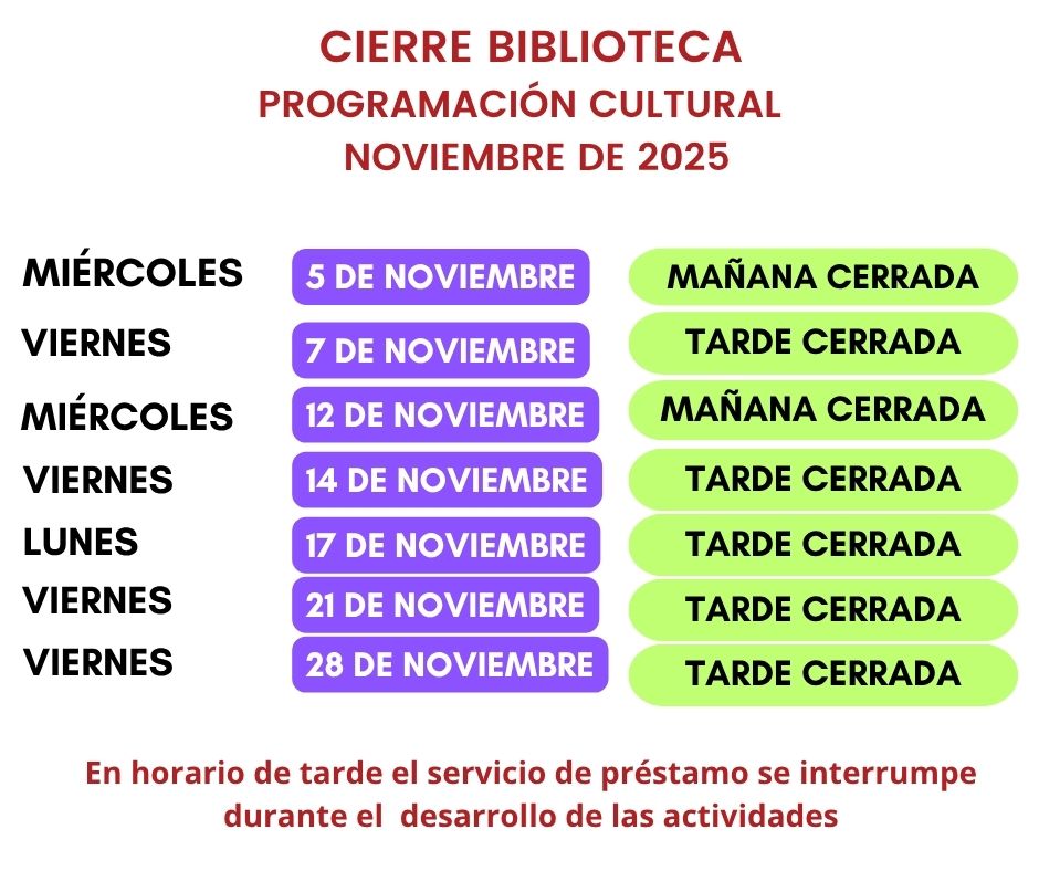 CIERRE DE LA BIBLIOTECA