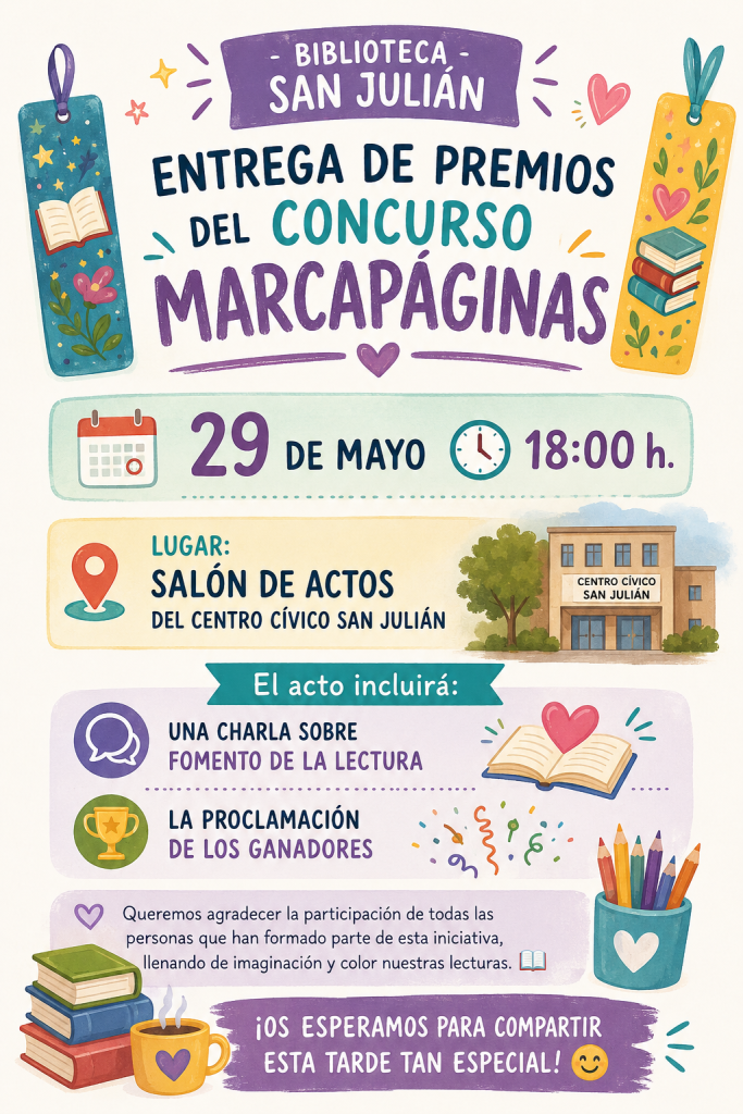 📚✨ Entrega de Premios del Concurso Marcapáginas ✨📚