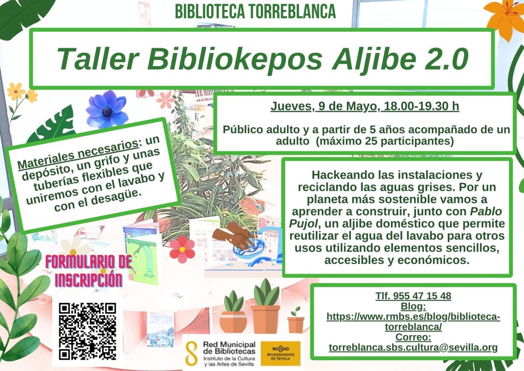 Taller Aljibe 2.0 para el reciclaje de aguas grises desde nuestros lavabos