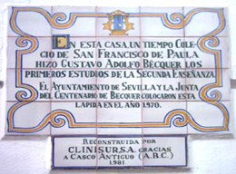 Imagen de Azulejo: Colegio donde estudió Bécquer