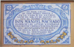 Imagen de Azulejo: Nace Manuel Machado