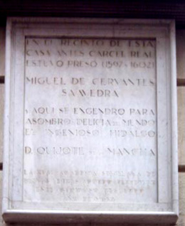 Imagen de Placa: Cervantes, y la Cárcel Real